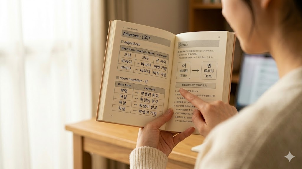 韓国語の連体形④：形容詞-(으)ㄴと名詞-인の基礎