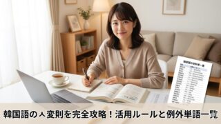 韓国語のㅅ変則を完全攻略！活用ルールと例外単語一覧のアイキャッチ画像