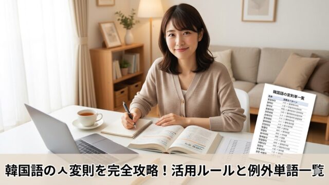 韓国語のㅅ変則を完全攻略！活用ルールと例外単語一覧のアイキャッチ画像