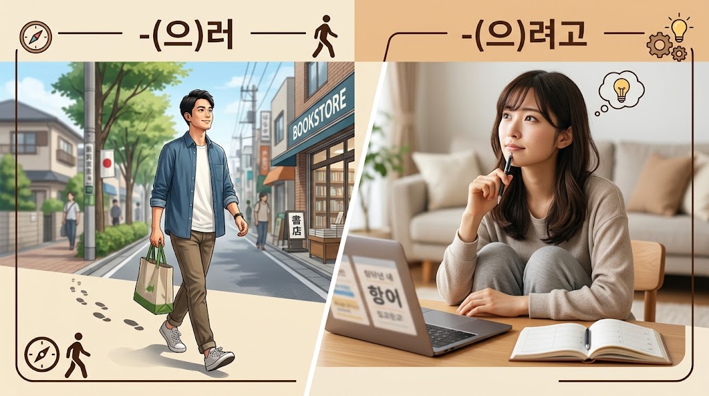 韓国語の目的：〜しに（-(으)러）と〜するために（-(으)려고）を徹底解説 - ハングルライフ｜韓国語学習・独学の完全ガイド