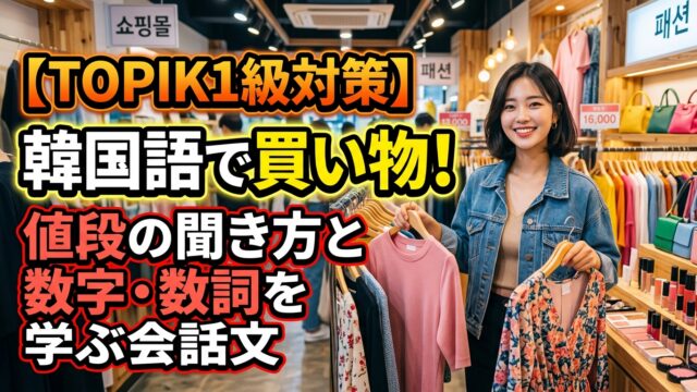 TOPIK1級の韓国語で買い物！数字と値段を聞き取る学習法