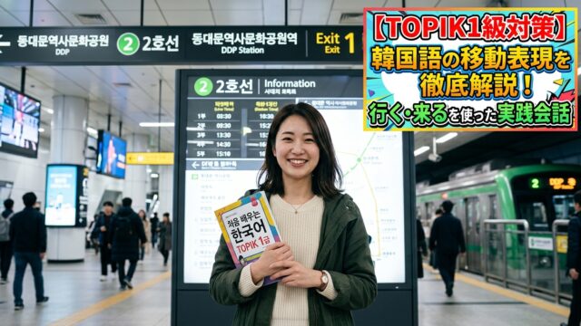【TOPIK1級対策】韓国語の移動表現を徹底解説！行く・来るを使った実践会話