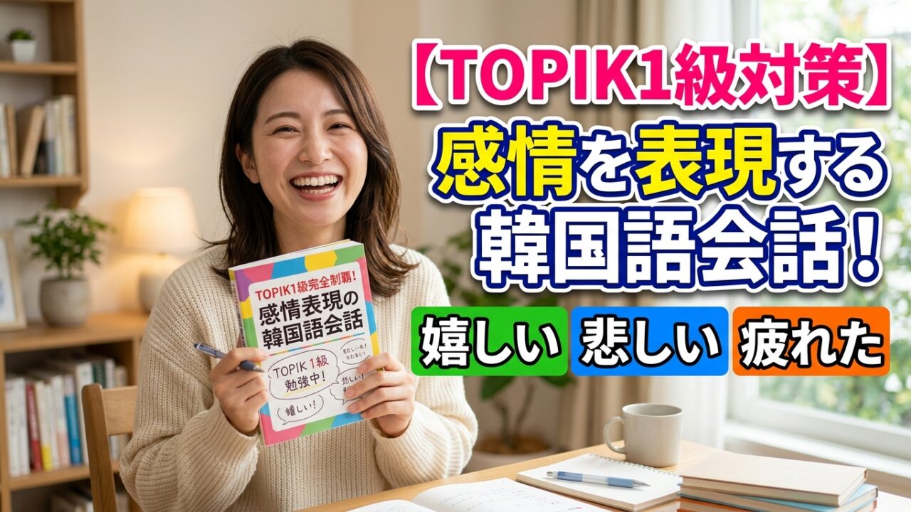 【TOPIK1級対策】感情を表現する韓国語会話！嬉しい・悲しい・疲れた