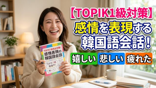 【TOPIK1級対策】感情を表現する韓国語会話！嬉しい・悲しい・疲れた