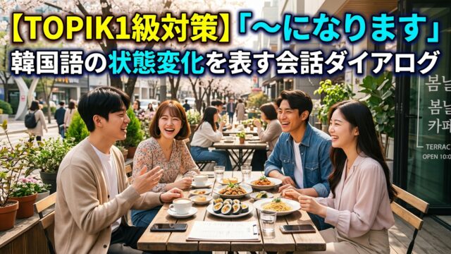 【TOPIK1級対策】「〜になります」韓国語の状態変化を表す会話ダイアログ