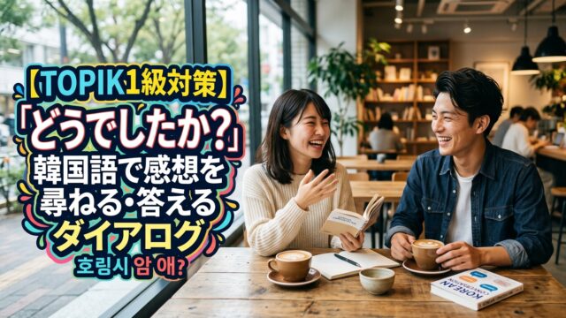 【TOPIK1級対策】「どうでしたか？」韓国語で感想を尋ねる・答えるダイアログ