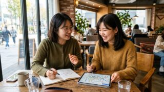 Korean dialogue asking travel time and transportation for TOPIK 1 preparation