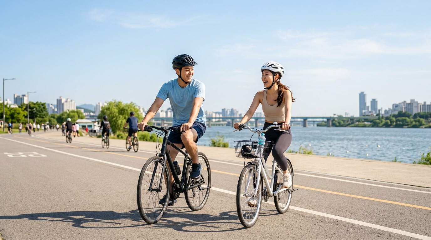 自転車と辛い料理の実践会話ダイアログ