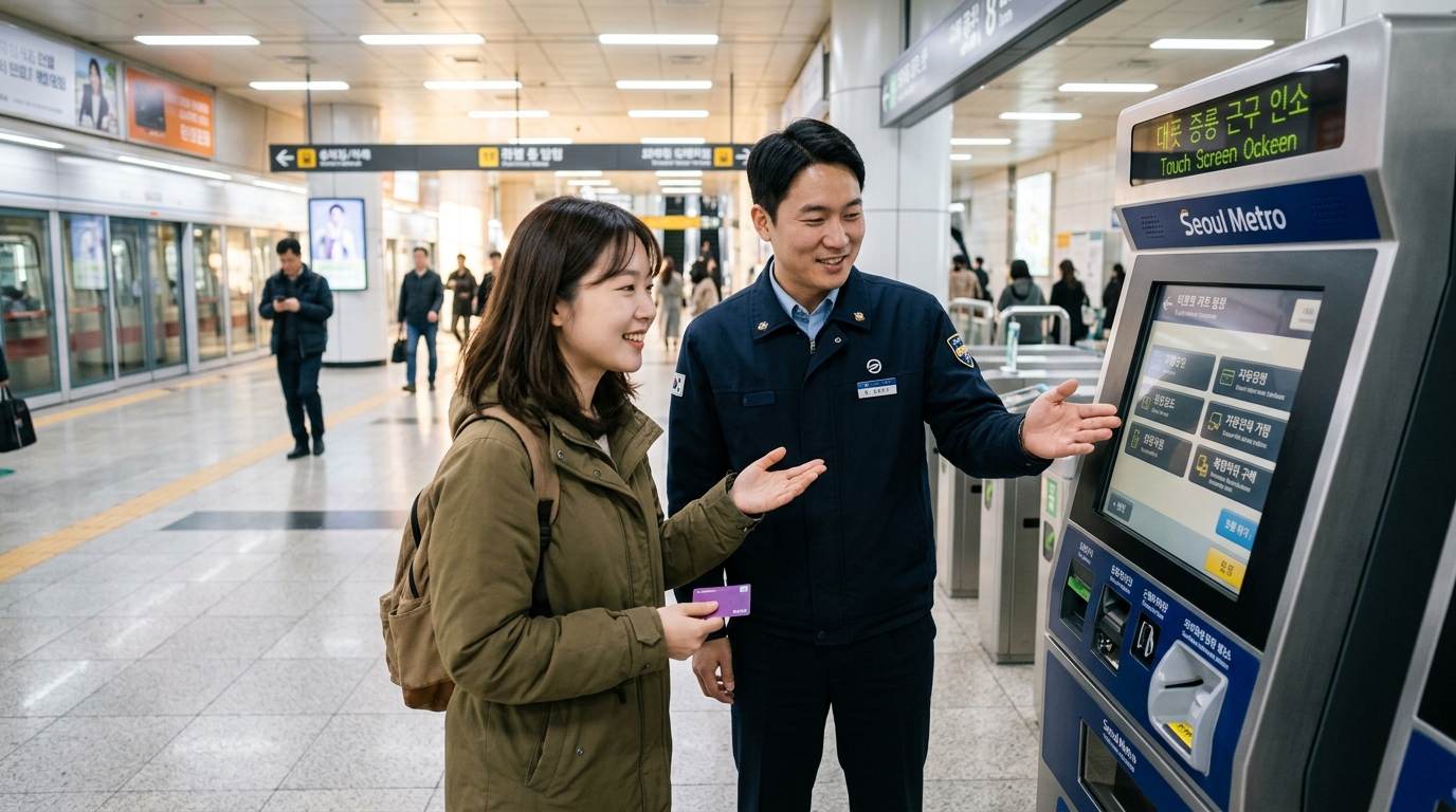 How to Buy Subway Ticket in Korean Dialogue