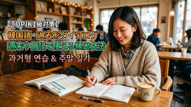 【TOPIK1級対策】韓国語・過去形ダイアログ！週末や日記で使える頻出文法