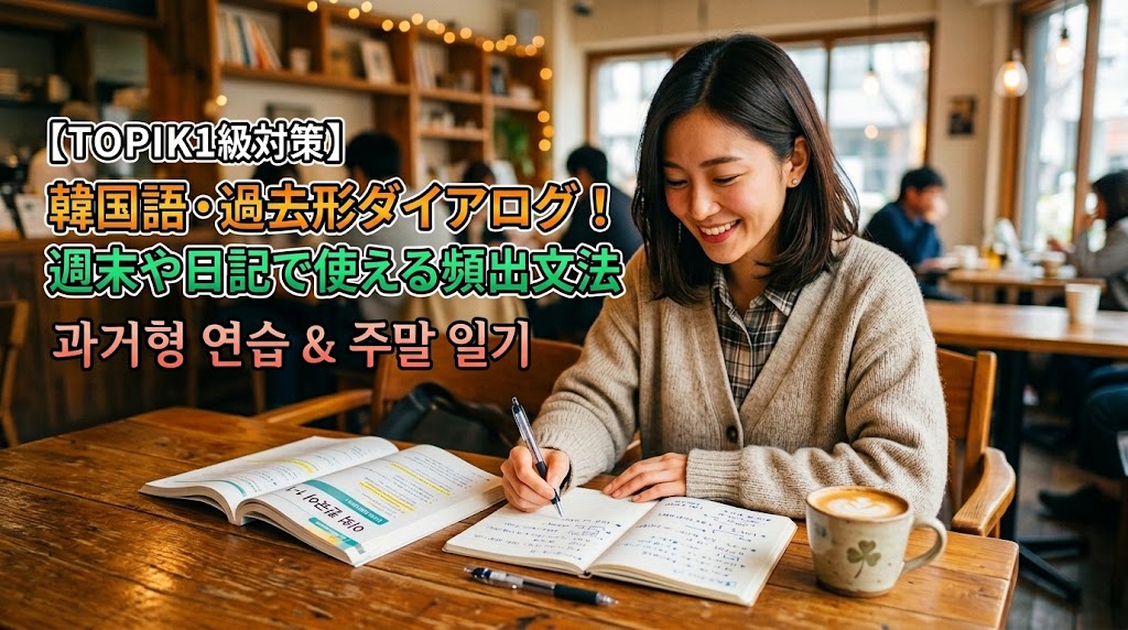 【TOPIK1級対策】韓国語・過去形ダイアログ！週末や日記で使える頻出文法