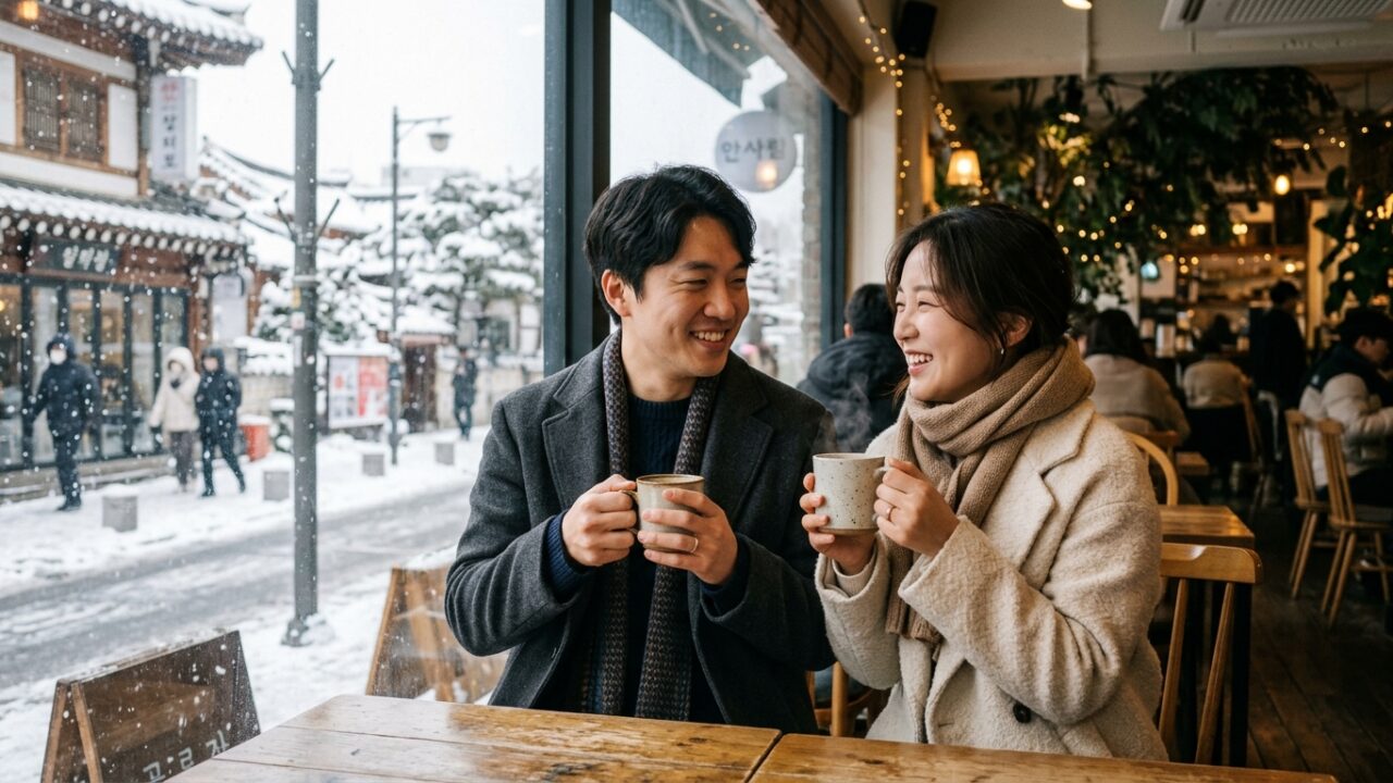 【TOPIK1級対策】韓国語の天気表現応用！「雪が降る・風が吹く」の会話