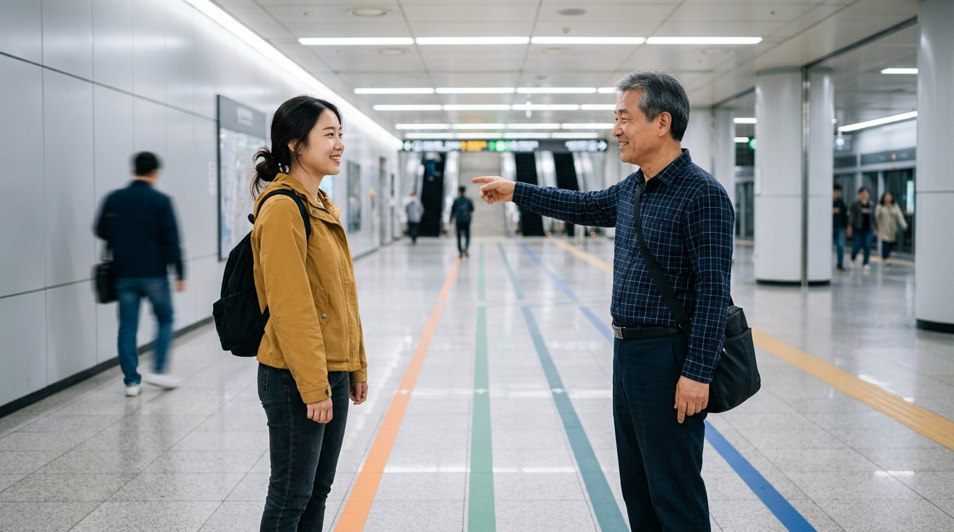 Practical Roleplay Conversation For Seoul Subway Transfers
