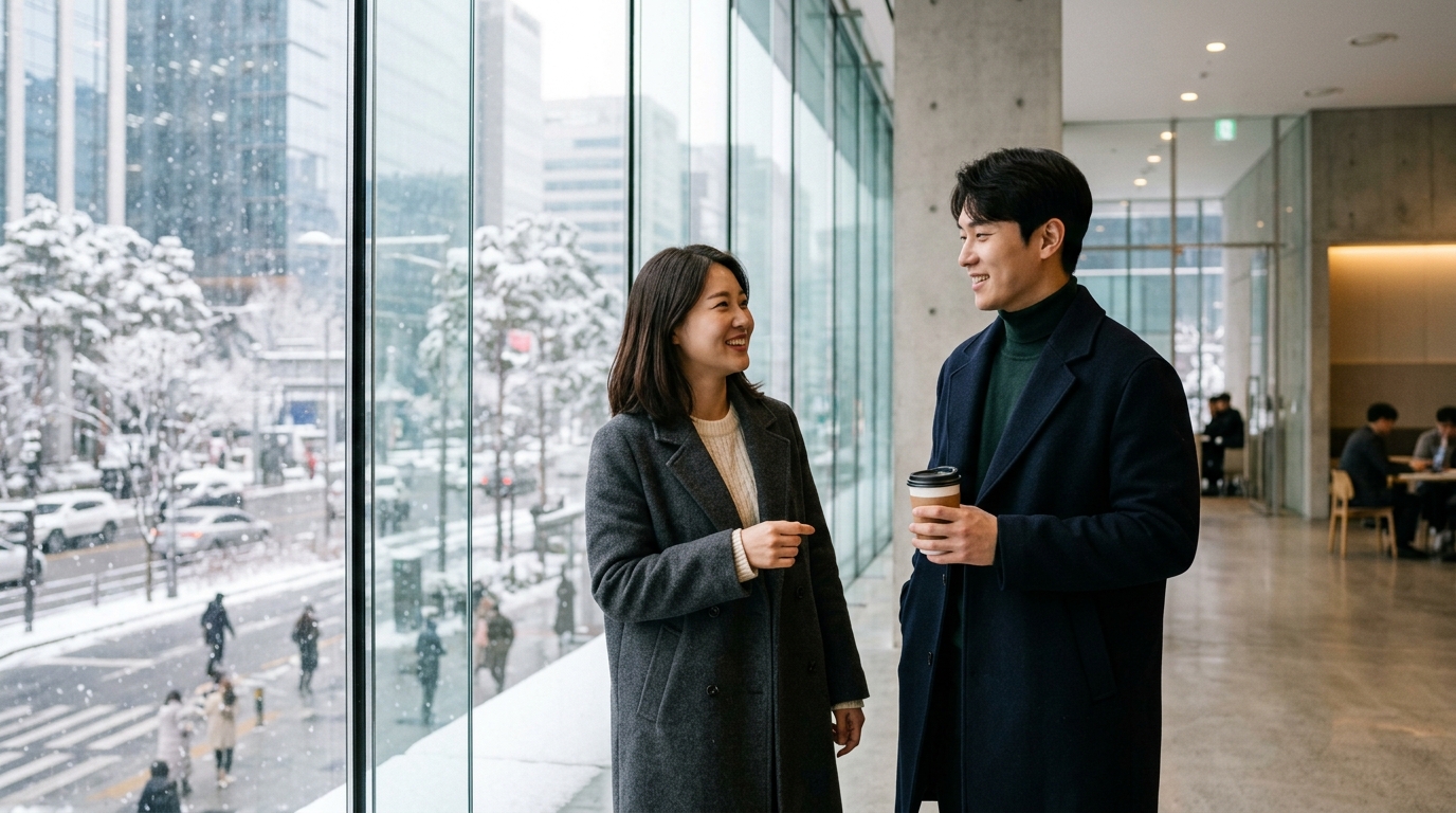 Korean Winter Weather Dialogue Practice